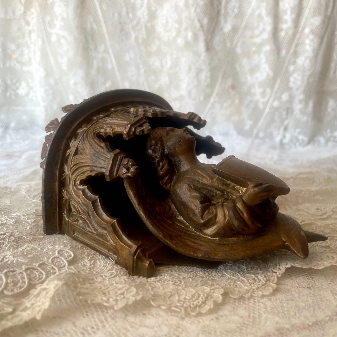 【レア】真鍮製天使のコンソール壁掛けエンジェル　フランスアンティーク