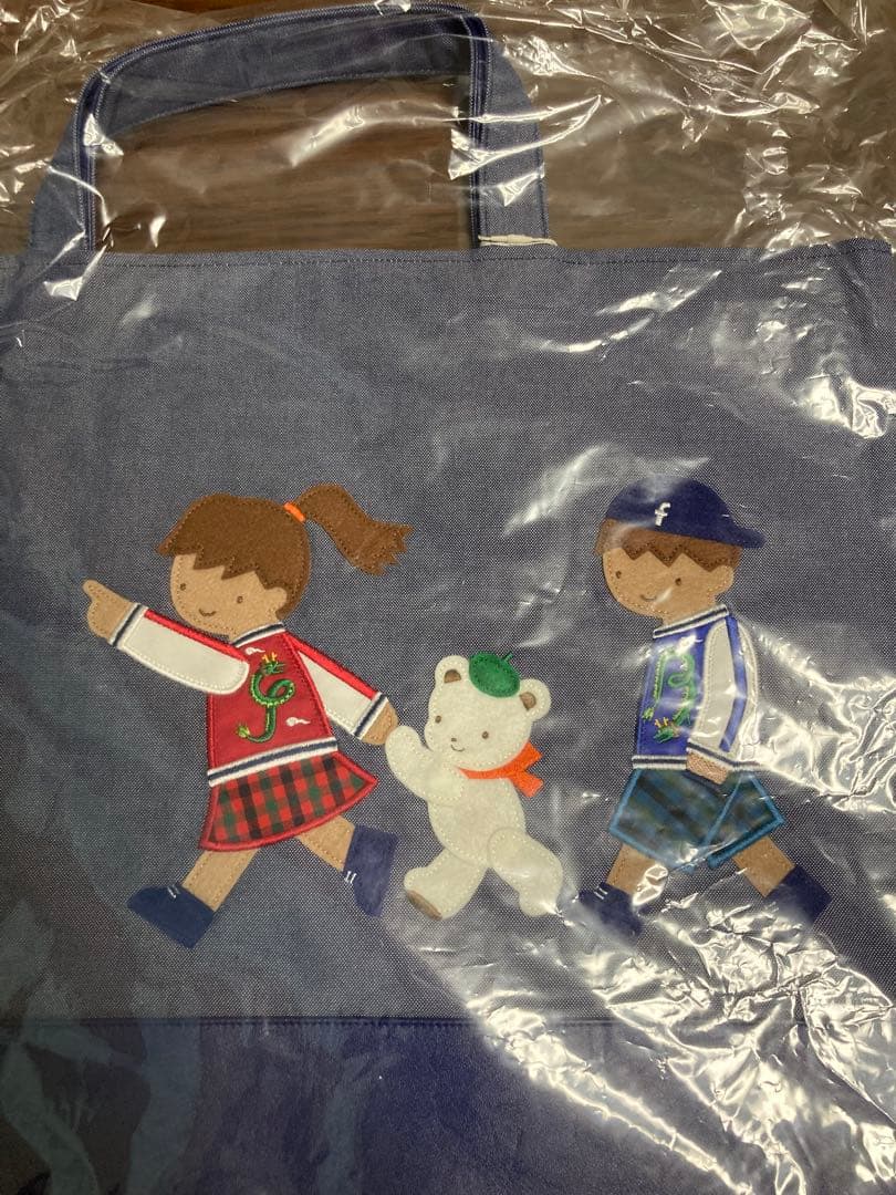 ファミリア　ビームスコラボ　2024年　辰年限定　ネイビー　デニムレッスンバッグ