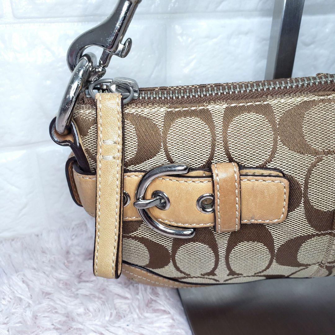 COACH コーチ シグネチャー ワンショルダーハンドバッグ Y2K ベージュ