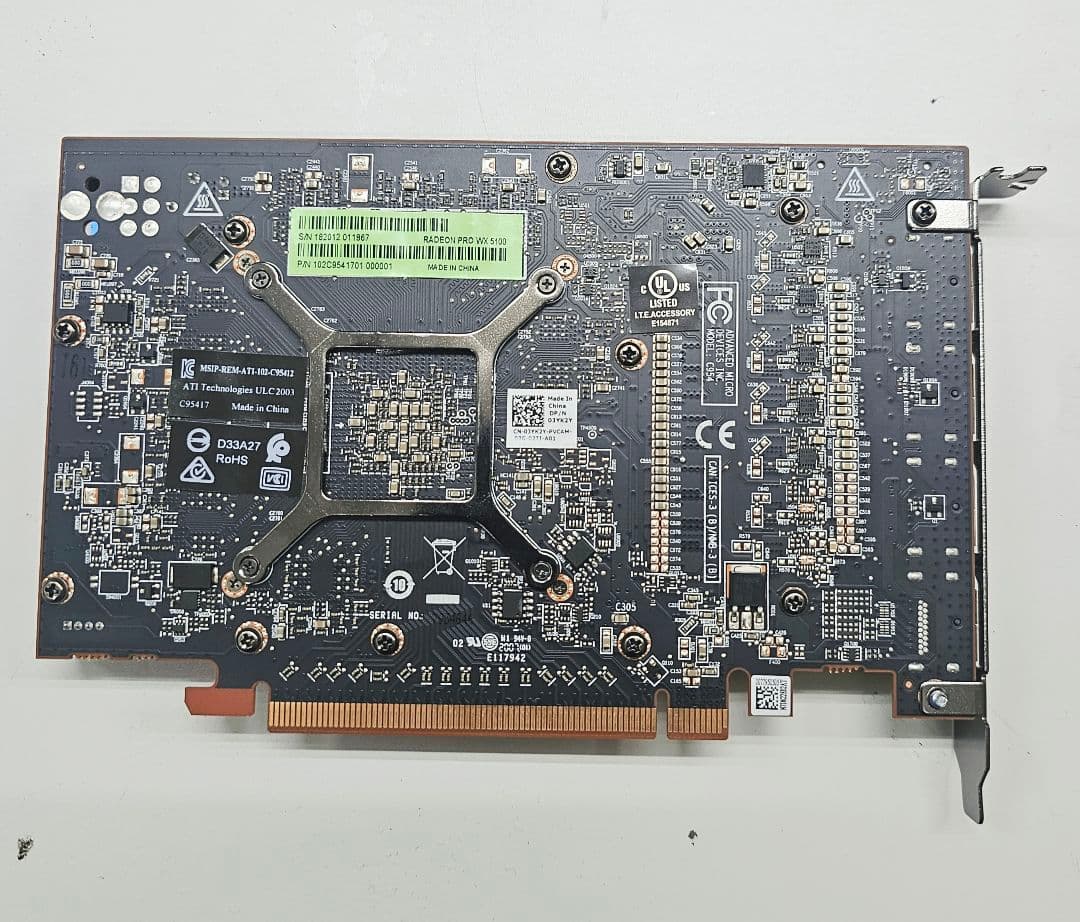 AMD Radeon Pro WX 5100 補助電源不要 グラフィックボード