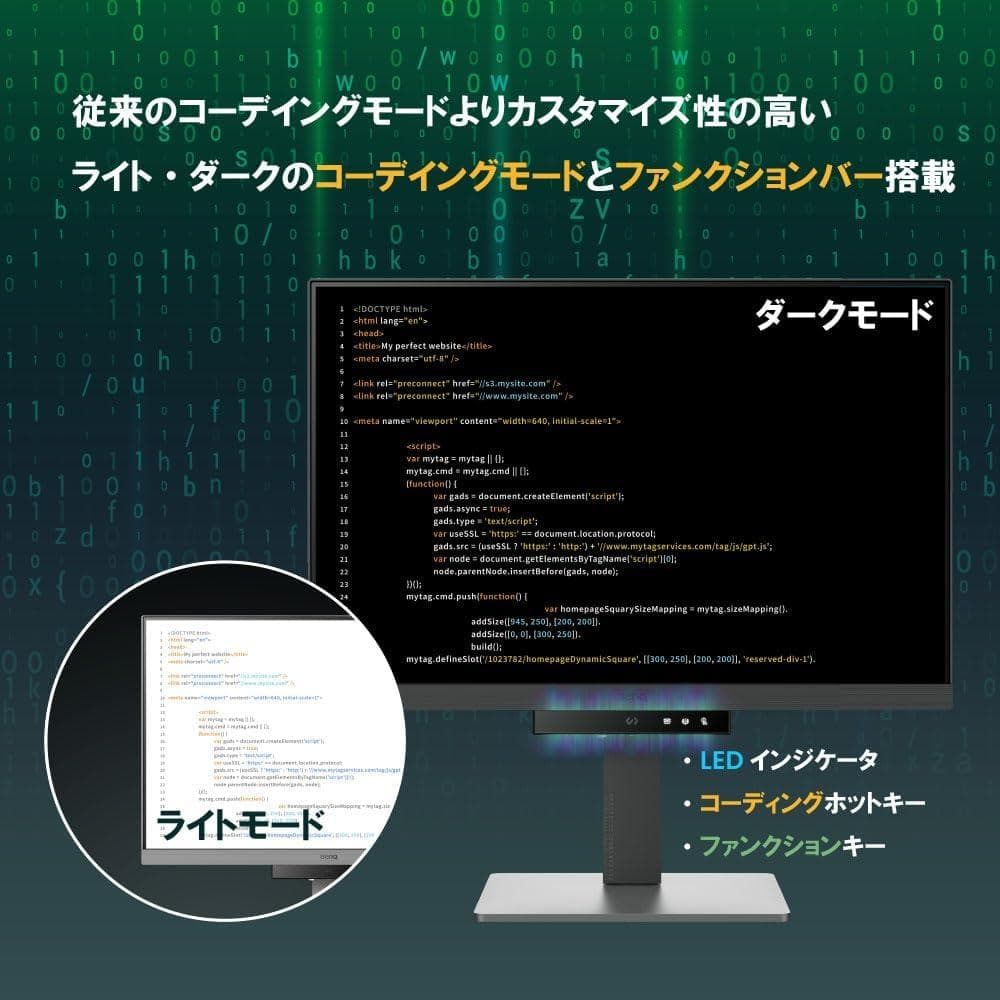 BenQ プログラミングモニター 28.2インチ 4Kモニター RD280U