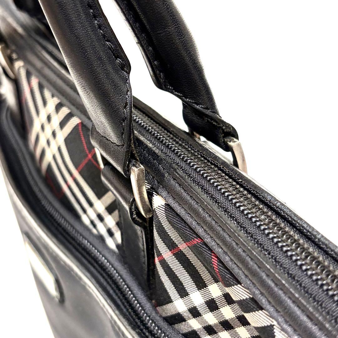 BURBERRY BLACK LABEL ビジネスバッグ ノバチェック ナイロン