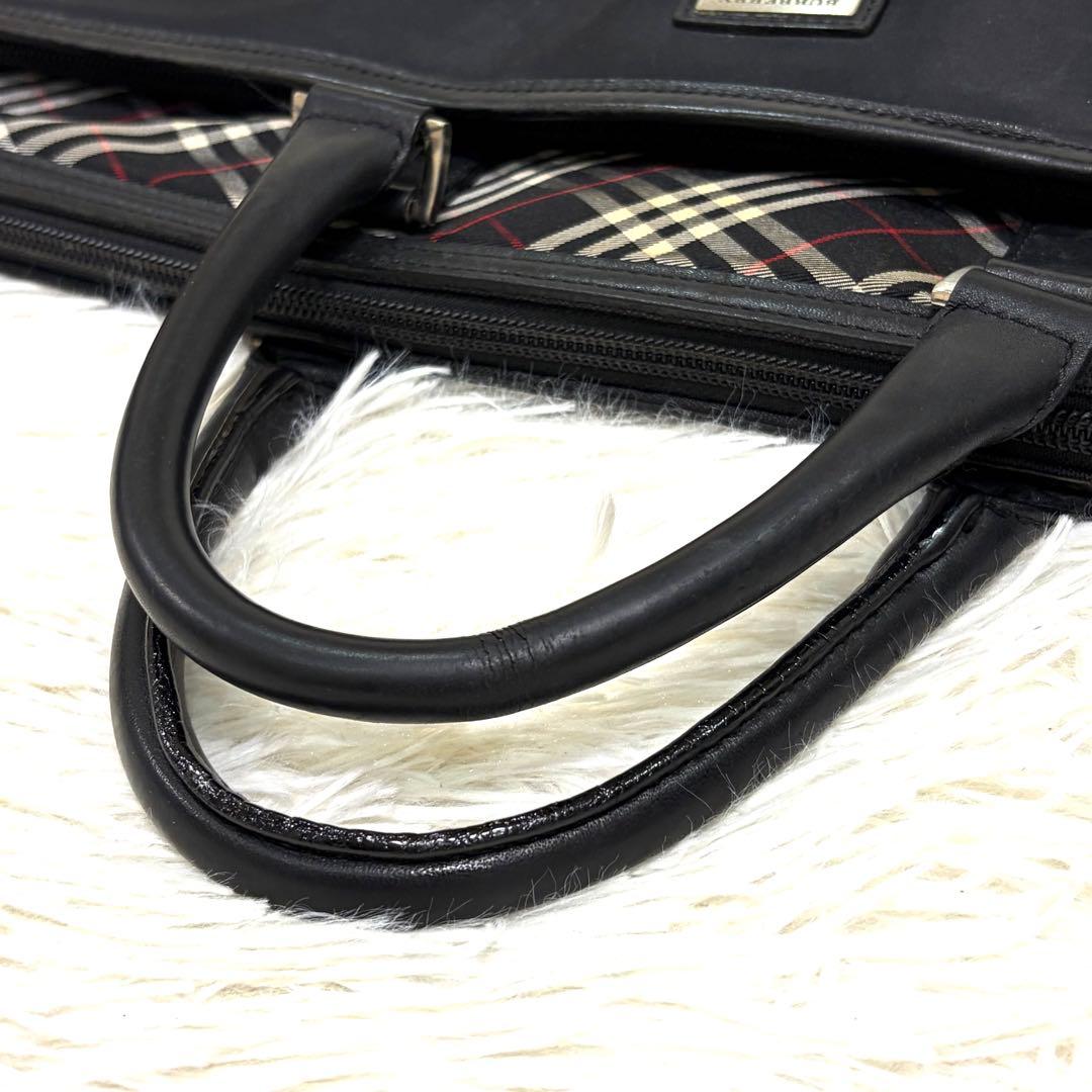 BURBERRY BLACK LABEL ビジネスバッグ ノバチェック ナイロン