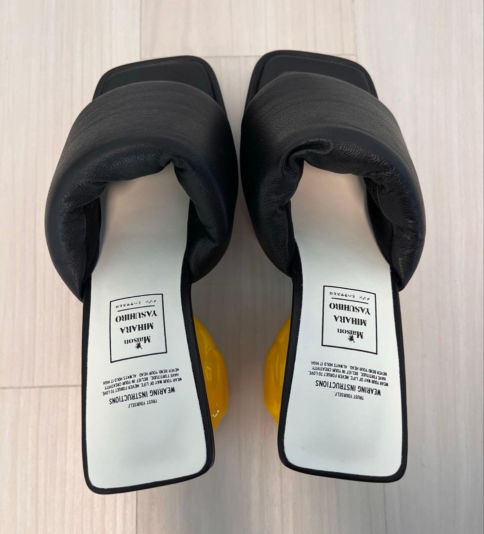 メゾンミハラヤスヒロ ダックヒールサンダル アヒル ミュール 36 ブラック