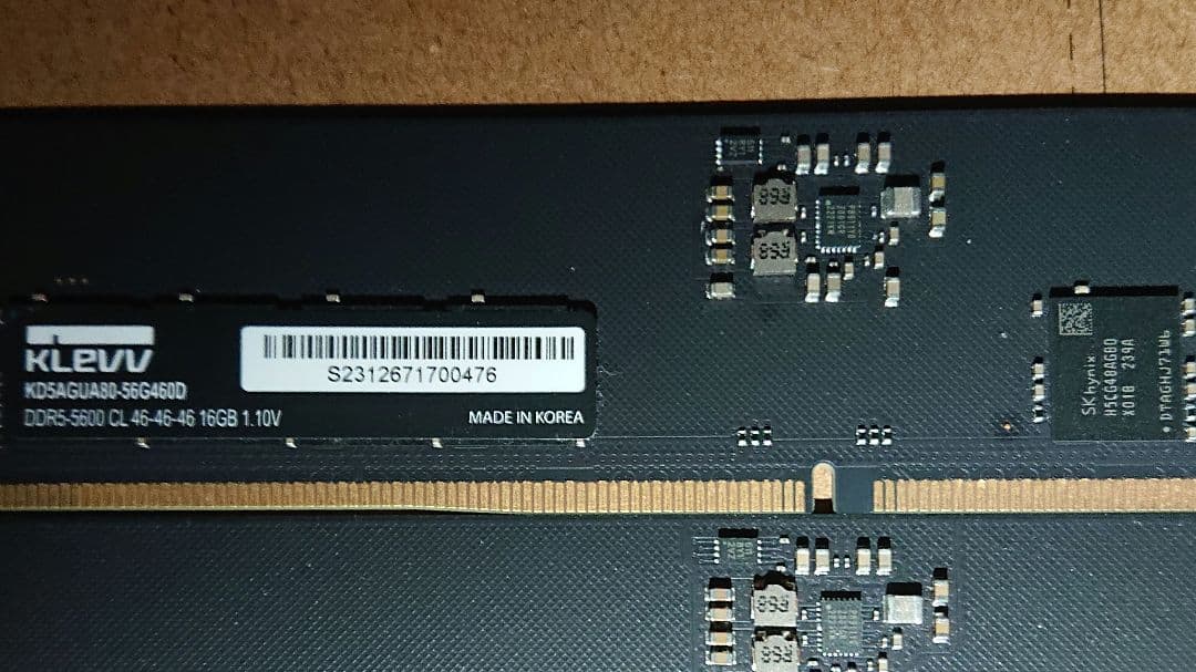 AMD Ryzen 7 7800X3D とDDR5 32GB