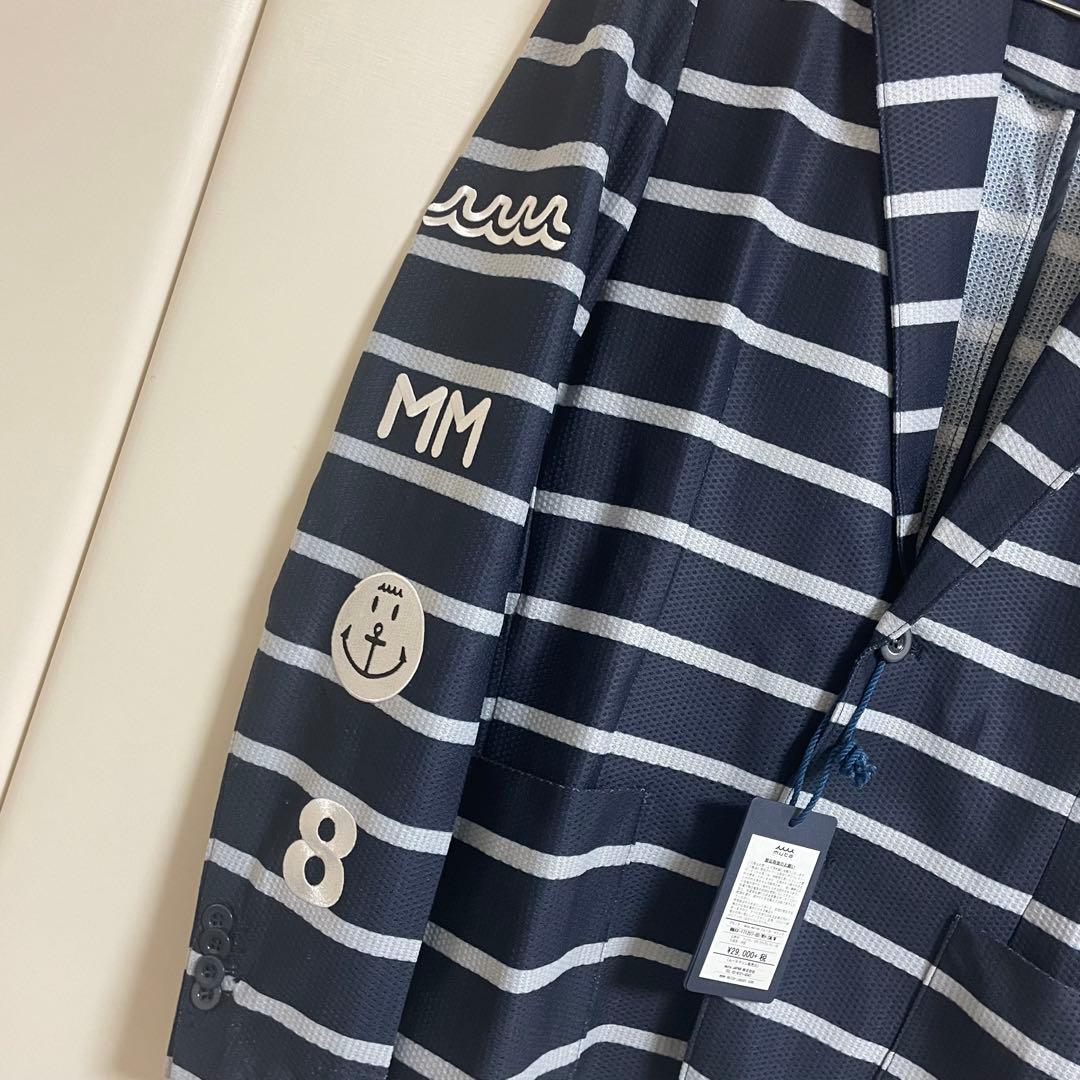 ★新品　ムータ　muta marine ジャケット　ネイビー　ボーダー　M