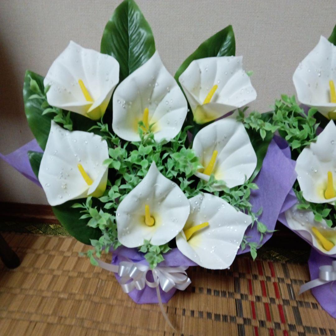 お供え花、仏花、法事、ホワイトカラー