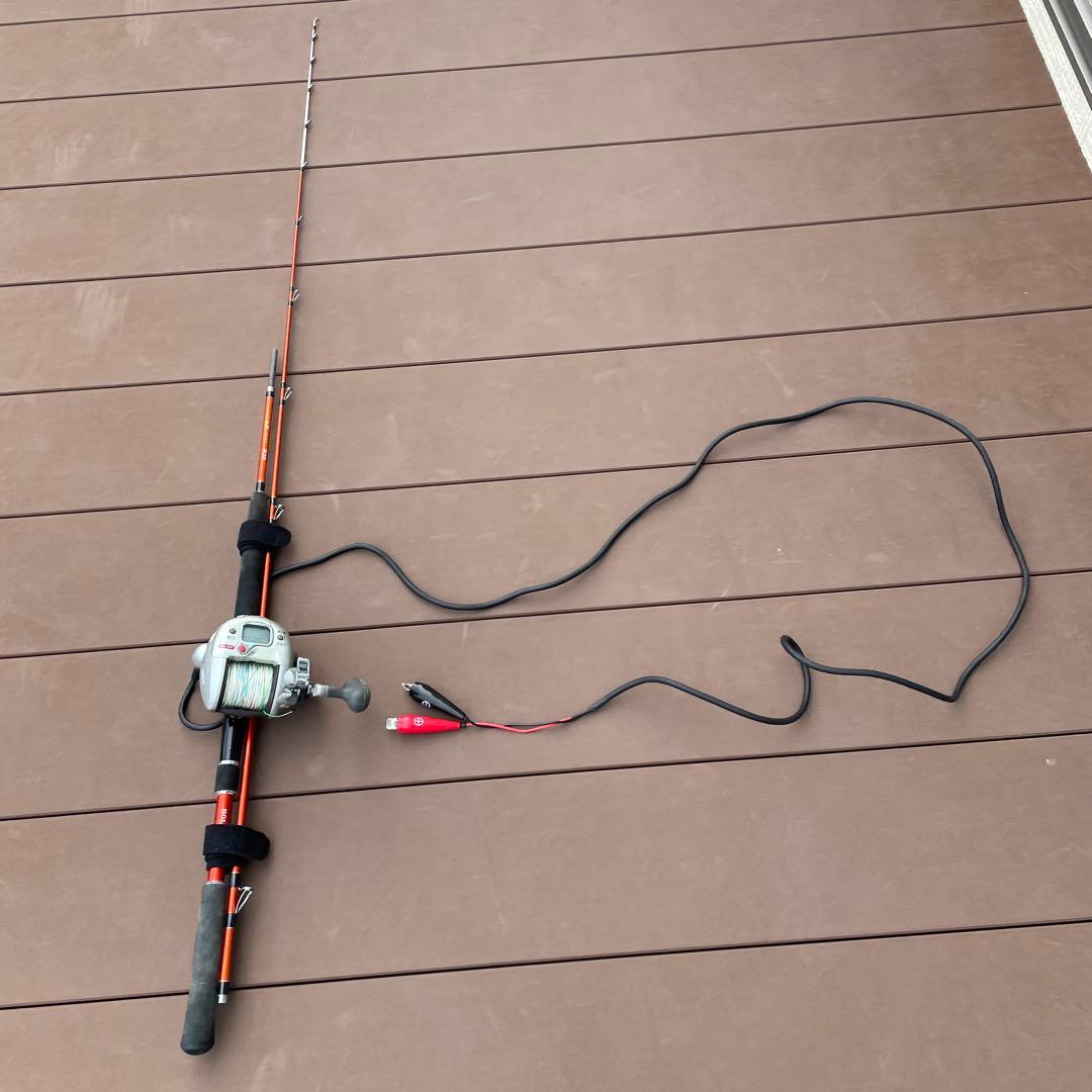 船釣りセット　電動リール　竿　仕掛け　カゴ　オモリセットです。