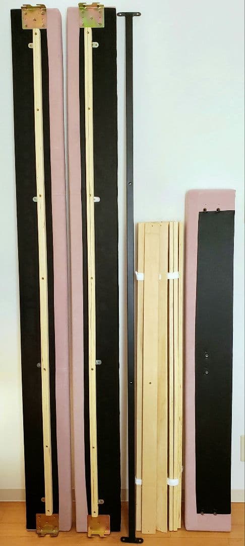 セミダブル ベッド&マットレスセット ピンク ベッドフレーム すのこベッド