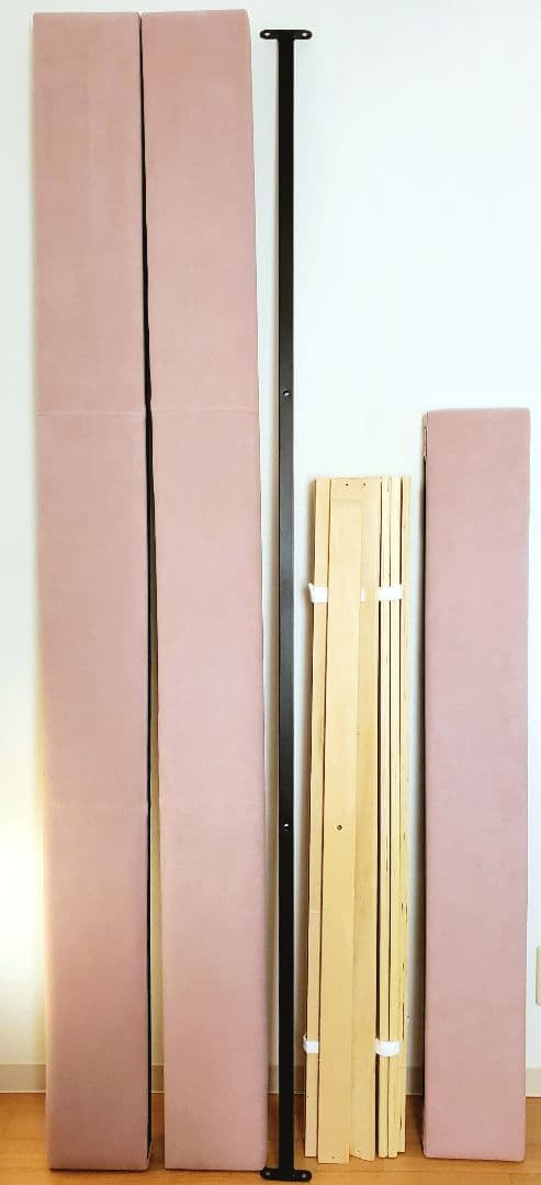 セミダブル ベッド&マットレスセット ピンク ベッドフレーム すのこベッド