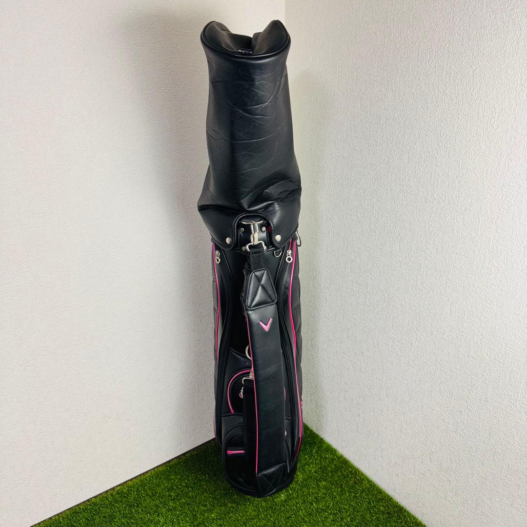 【女性用】Callaway レディース キャディバッグ ブラック ピンク