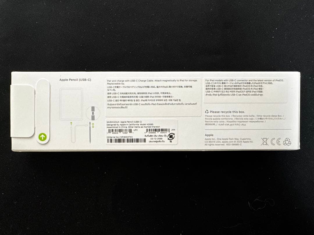 【新品未使用】Apple Pencil (USB-C) 充電ケーブル付き