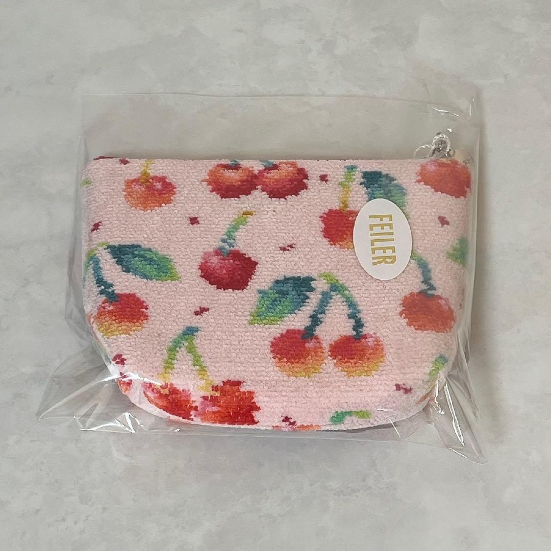 【未開封】FIELER フェイラー チェリードット ポーチ＆ハンカチ 2点セット
