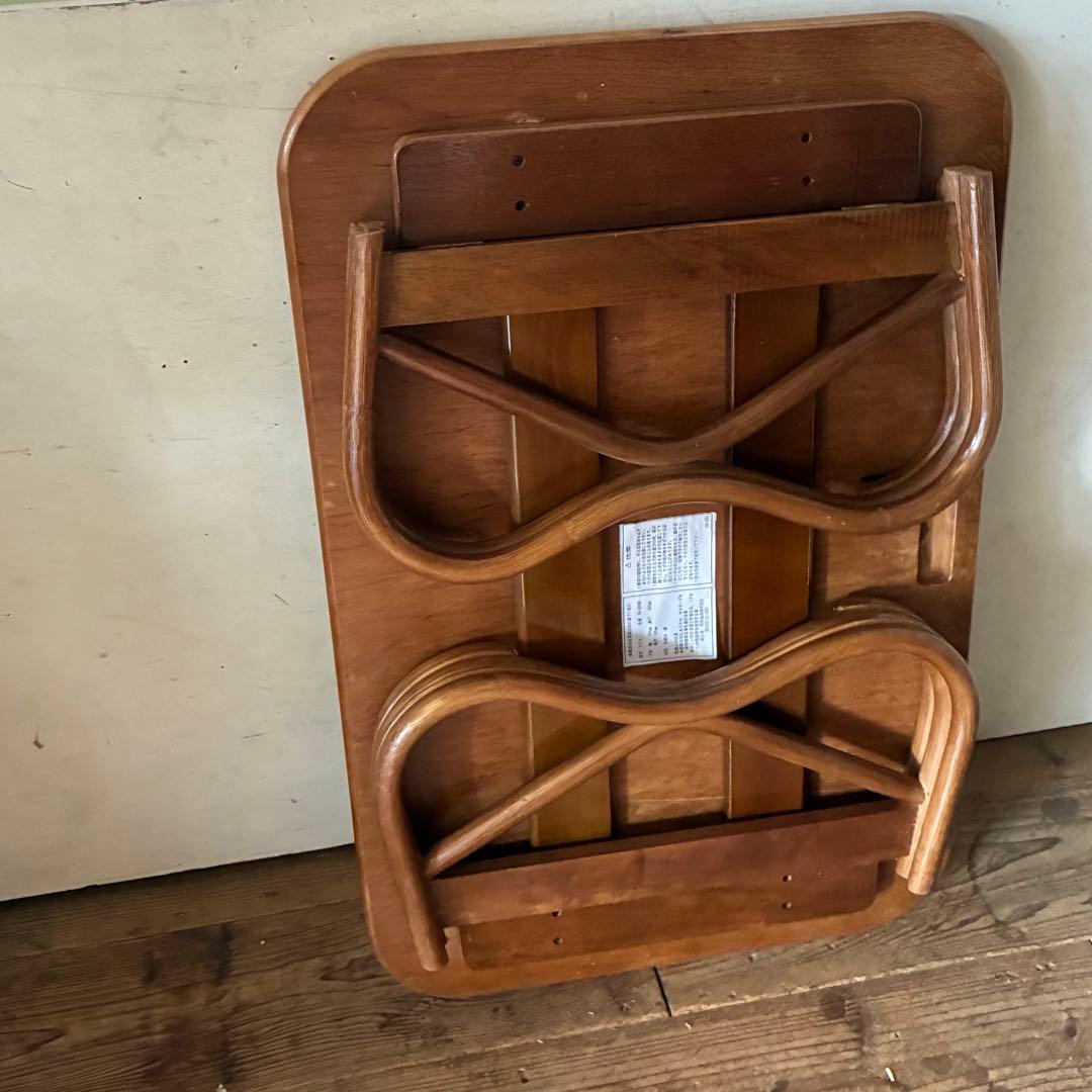 レトロ ヴィンテージ 折り畳み式 センターテーブル ラタン脚