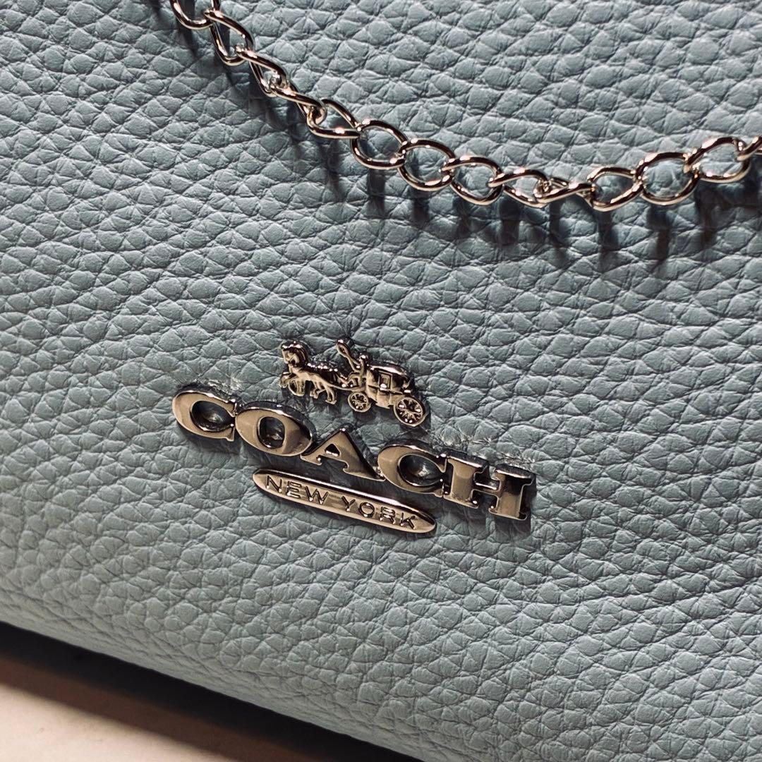 【超美品】【COACH】コーチ 2way バッグ ハンドバッグ ライトブルー