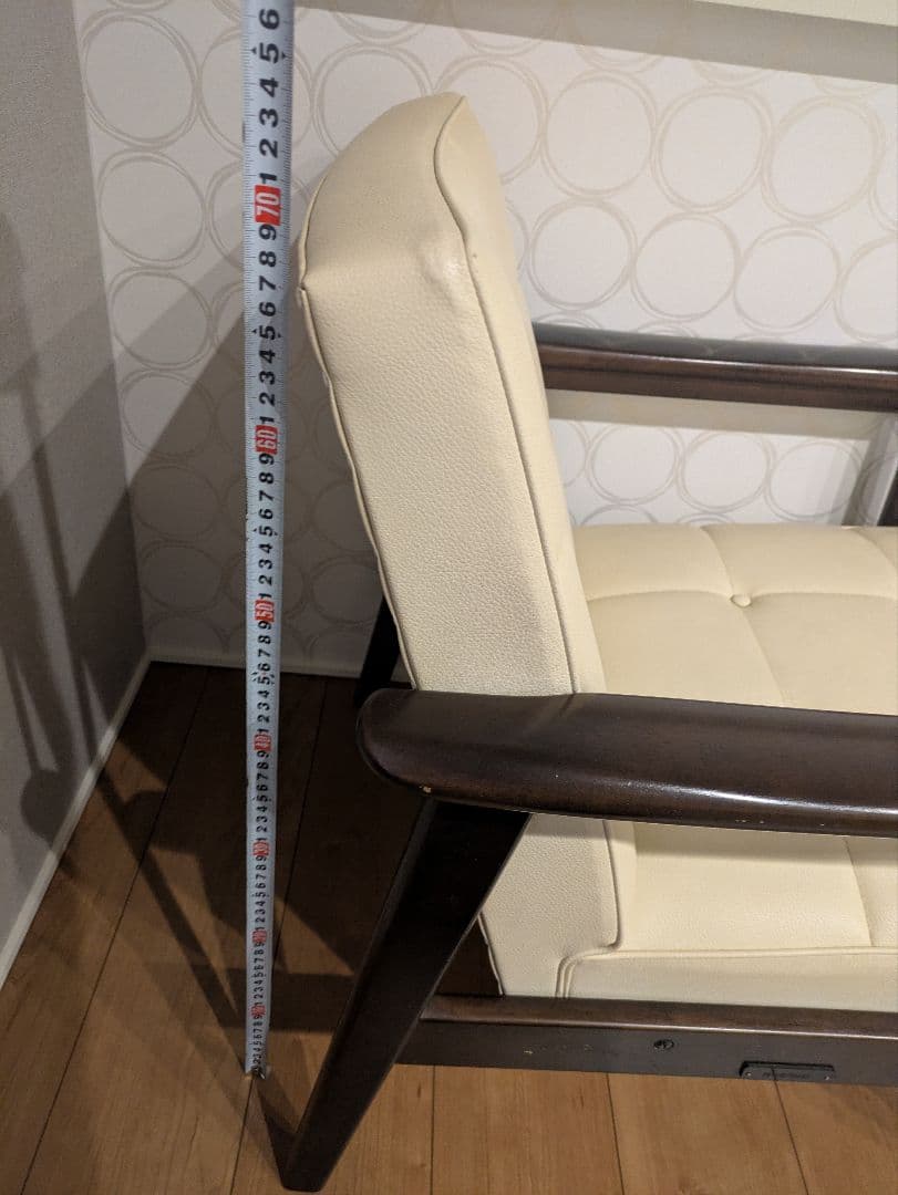 【カリモク60】 1人掛けソファ + オットマン セット Kチェア アイボリー