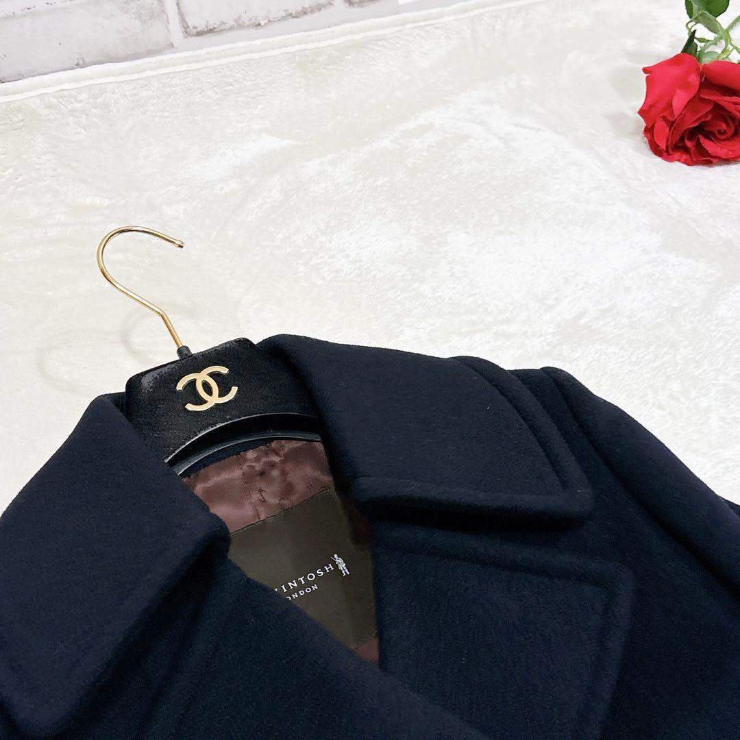 新品同様✨　マッキントッシュ　ロンドン　ピーコート　カシミヤ　36 ブラック　黒