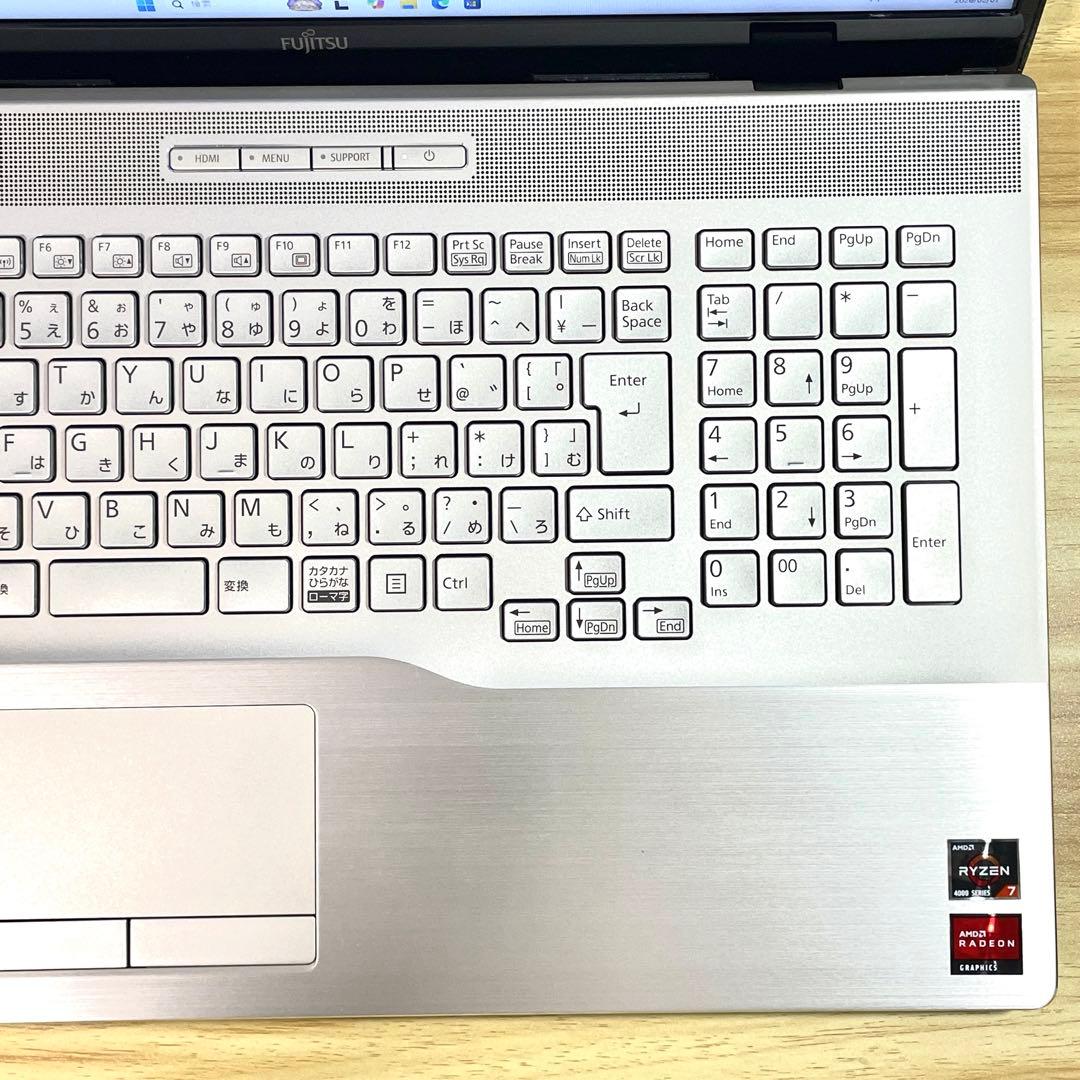 富士通 LIFEBOOK NH/Ryzen7/16GB/NVMeSSD512GB