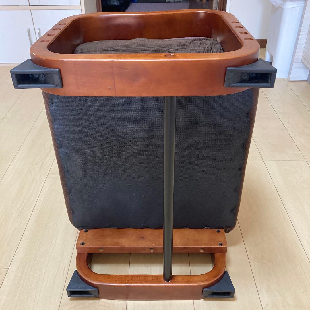 ブラウン ローチェア クッション付き