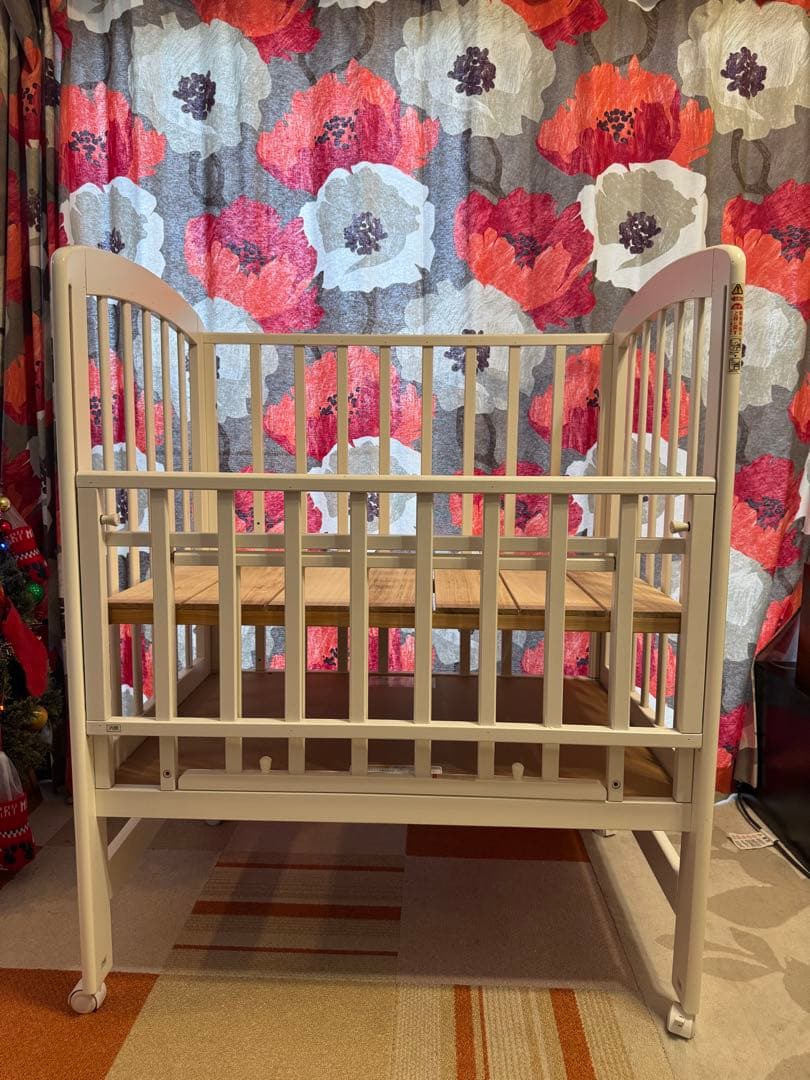 KATOJI ベビーベッド ハイポジションミニ アーチ ホワイト カトージ