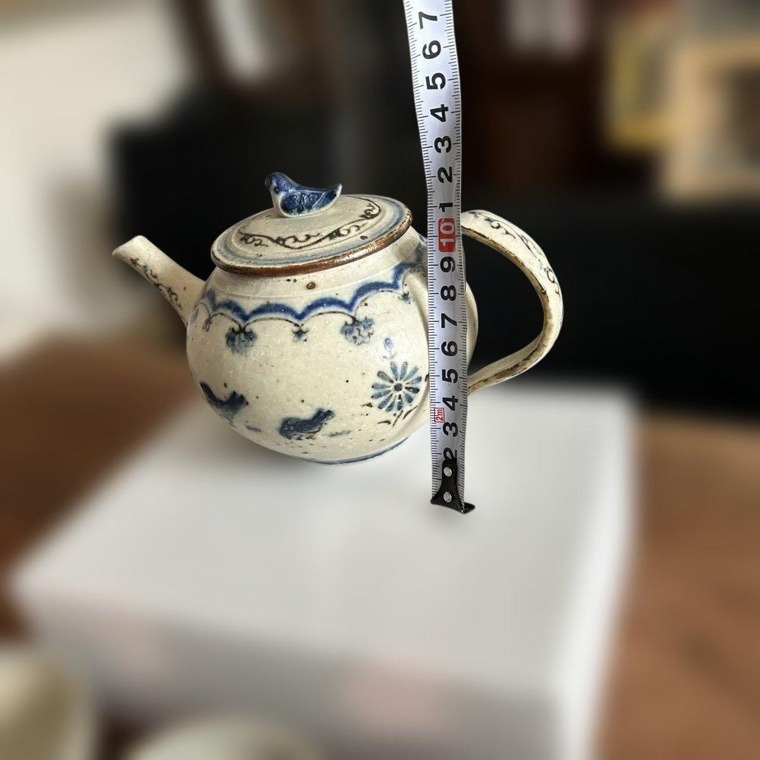 ✴️大幅値下げ✴️【中西申幸】鳥遊戯画急須と湯呑み茶碗チュンチュン3個セット