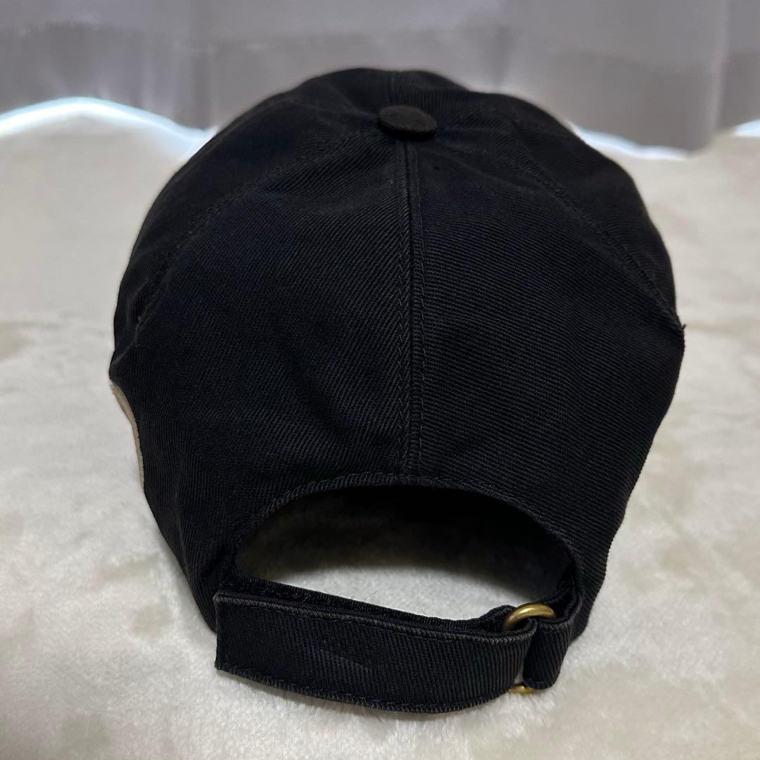 GUCCI ブラックキャップ LOVED刺繍 L59 ベースボールキャップ 帽子