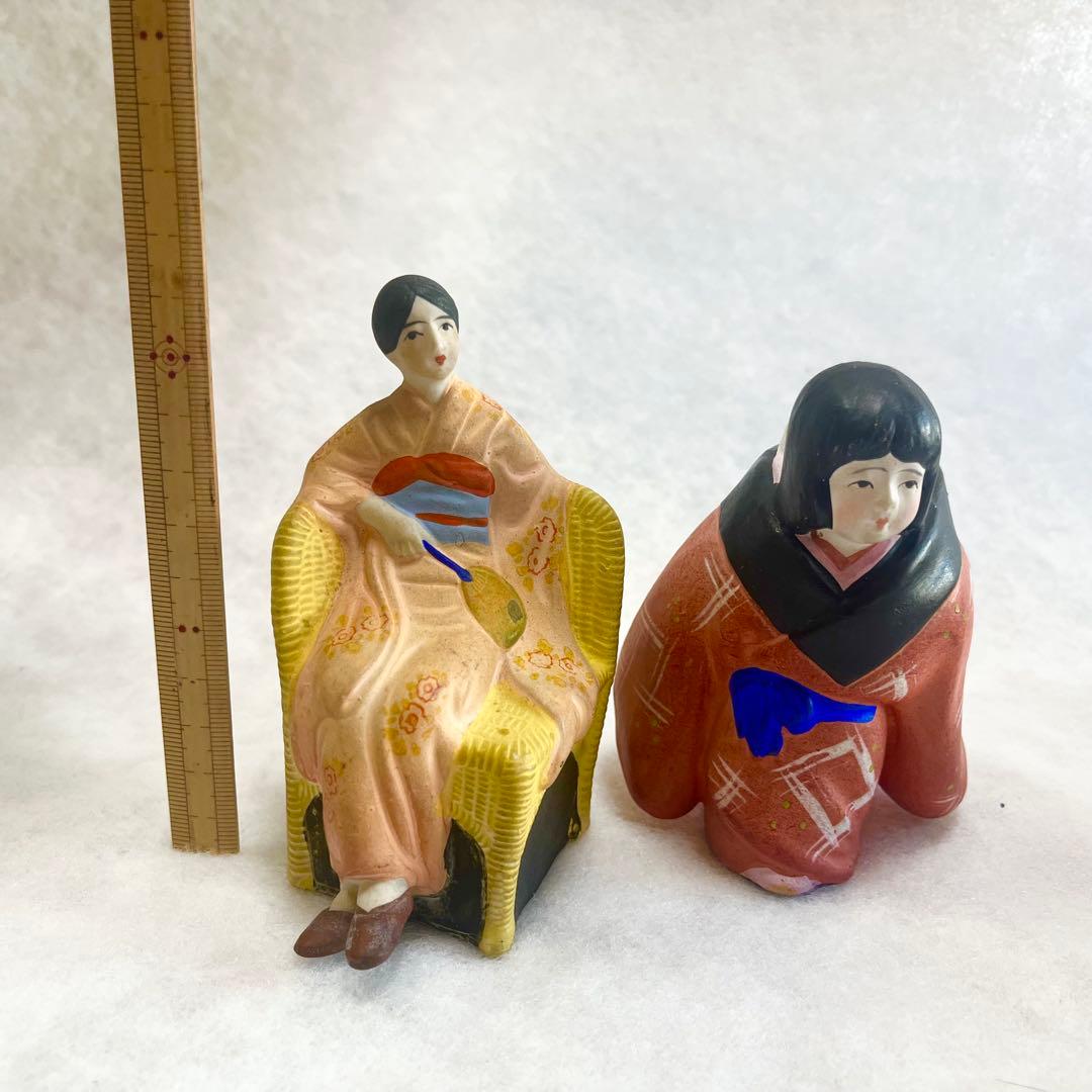 昭和初期 土人形 8体セット 郷土玩具 女性像 全長約15〜20cm 美品