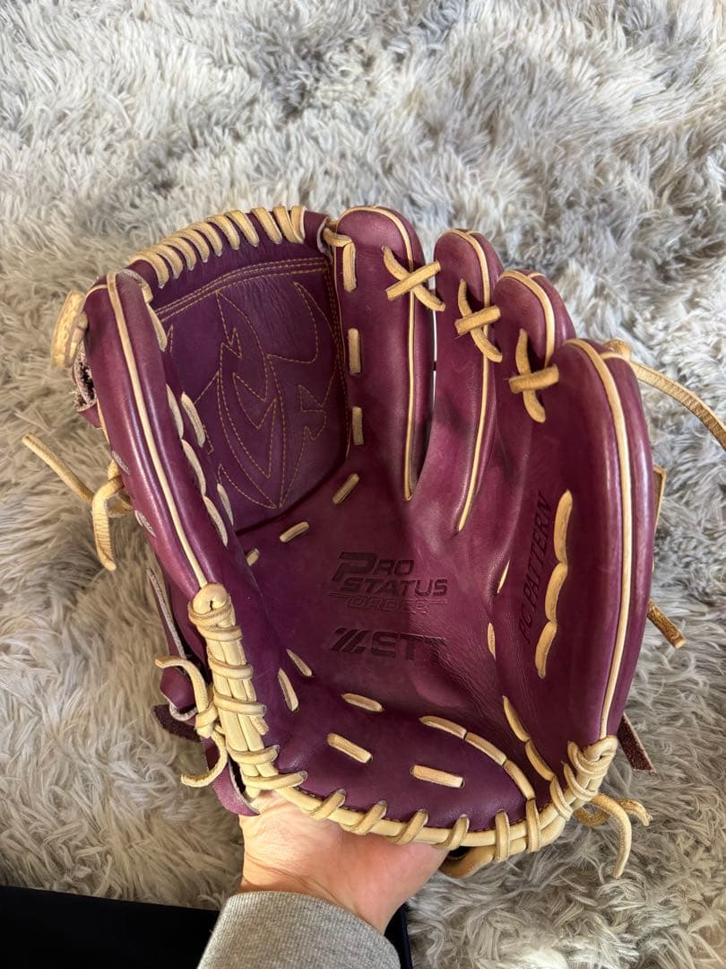 ZETT PRO STATUS 軟式グローブ ワインレッド　藤浪モデル