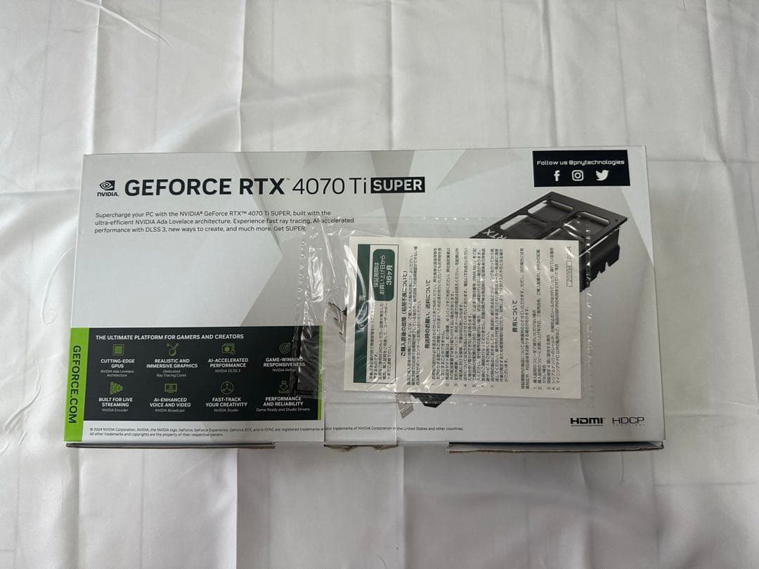 グラフィックボード・グラボ・ビデオカード PNY GeForce RTX 4070 Ti Super 16GB