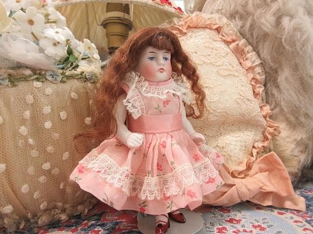 アンティーク　ミニョネット　☆　ビスクドール　オールビスク