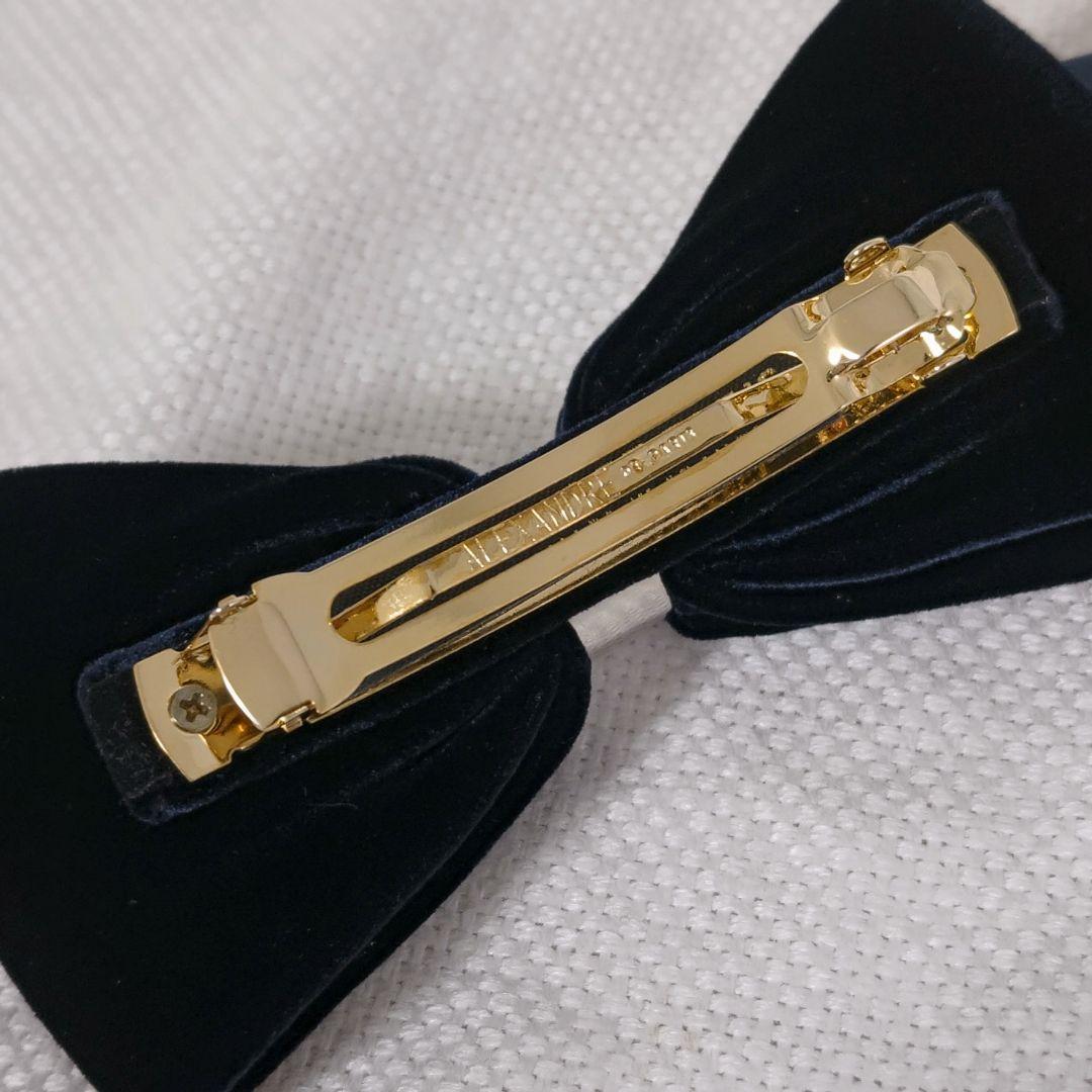 アレクサンドル ドゥ パリALEXANDRE DE PARISリボンバレッタ紺