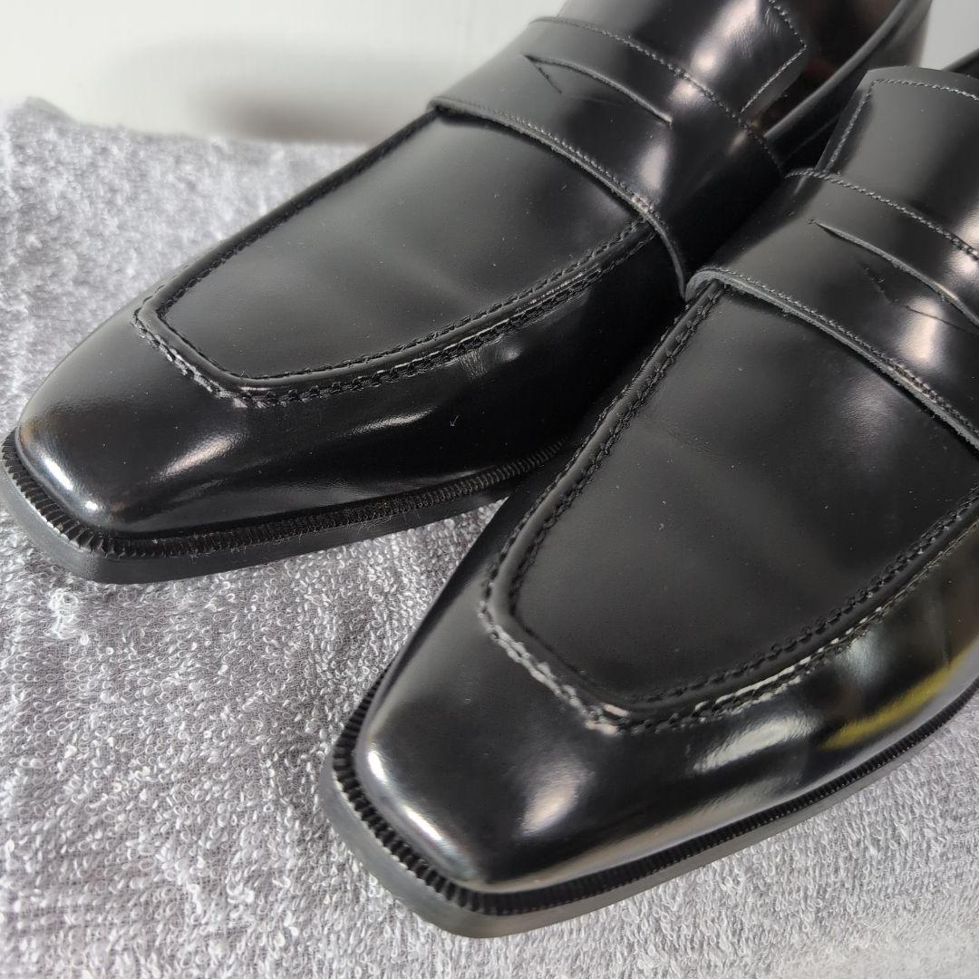 未使用級 REGAL  ペニー ローファー Uチップ 黒 26.5 レザー