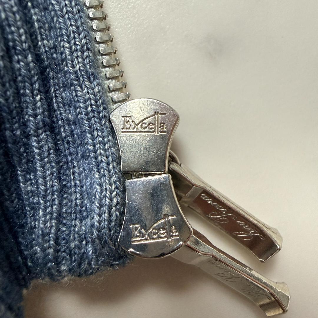 ロロピアーナ ニット カシミア シルク ブルー ドライバーズニット Lサイズ