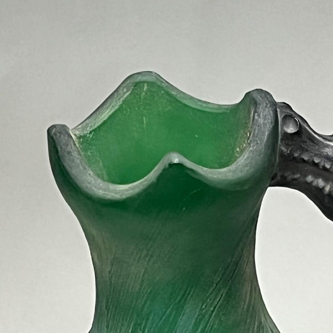 エミール　ガレ風　花瓶　被せガラス　蜥蜴紋　　 高さ30ｃｍ