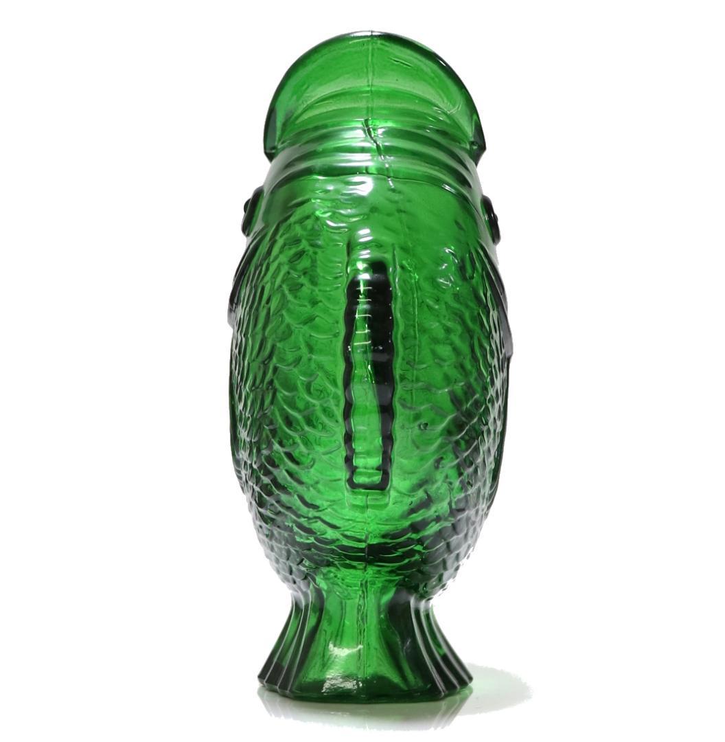 オールド・バカラ 超希少 1889年 パリ万国博覧会試作品 緑硝子 大型花瓶 魚