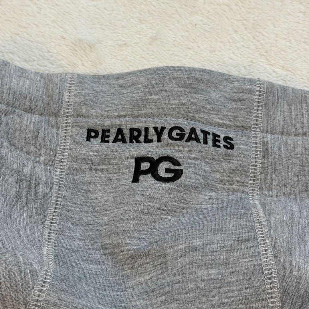 パーリーゲイツ　中綿ロングパーカー　蓄熱裏地　グレー×オフホワイト　ゴルフ