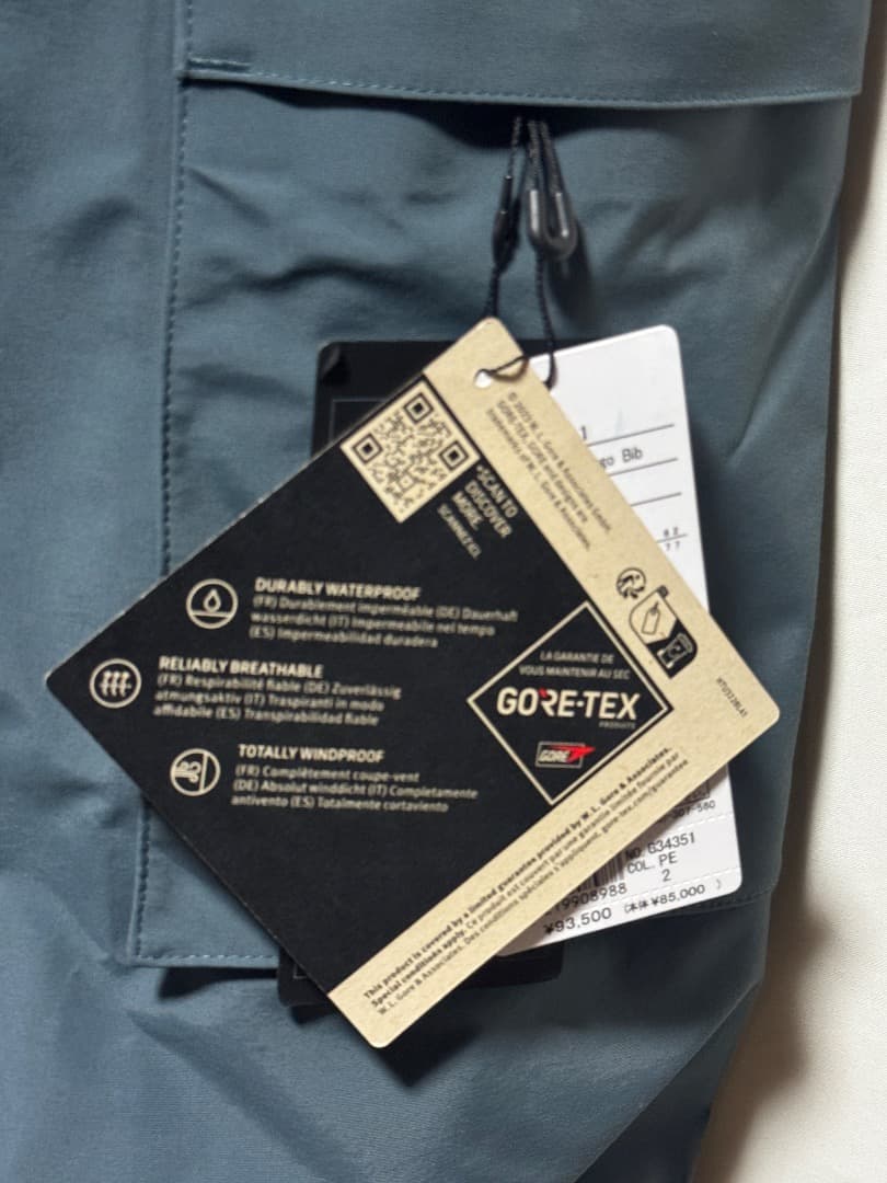 GOLDWIN ゴアテックススリーレイヤーカーゴビブ サイズ2 スノーボード