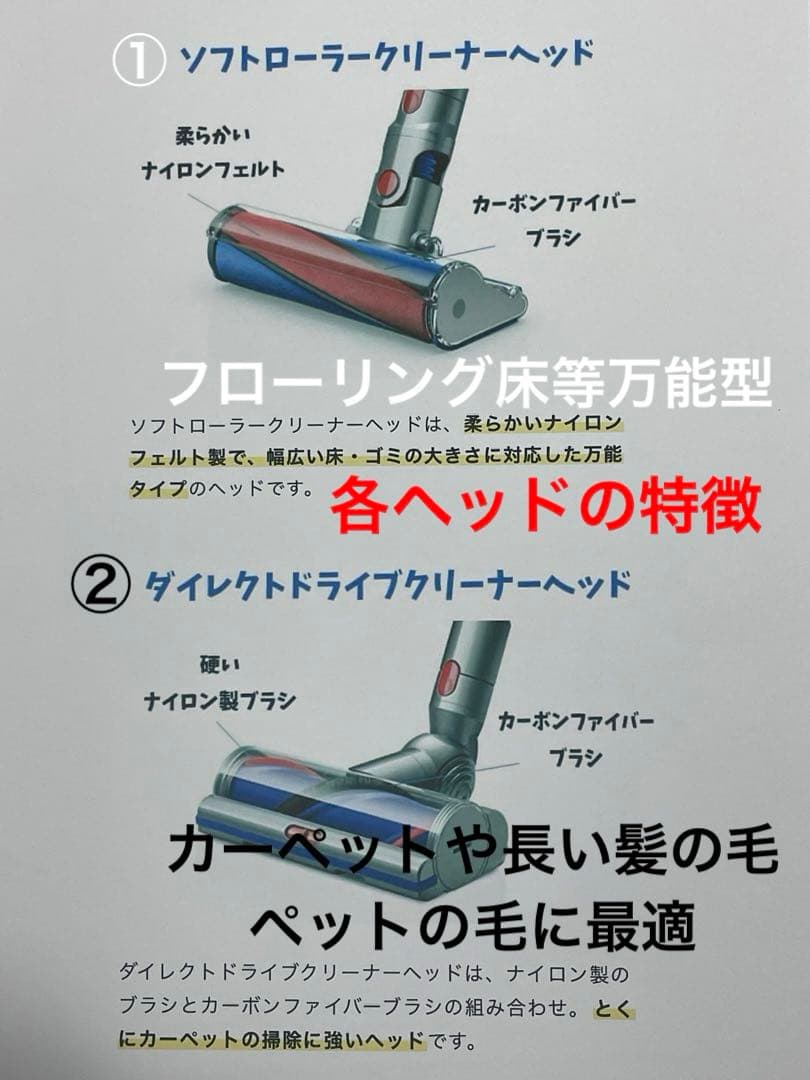 ダイソン②SV14V11純正スタンド２本のパイプ ２ヘッドから選択 補強トリガー