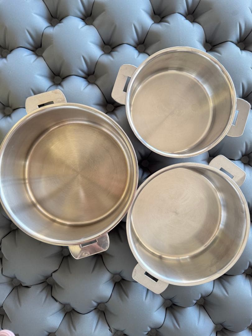 CRISTEL クリステル 鍋 16、18、20cm 3点ハンドルグリップ各2個