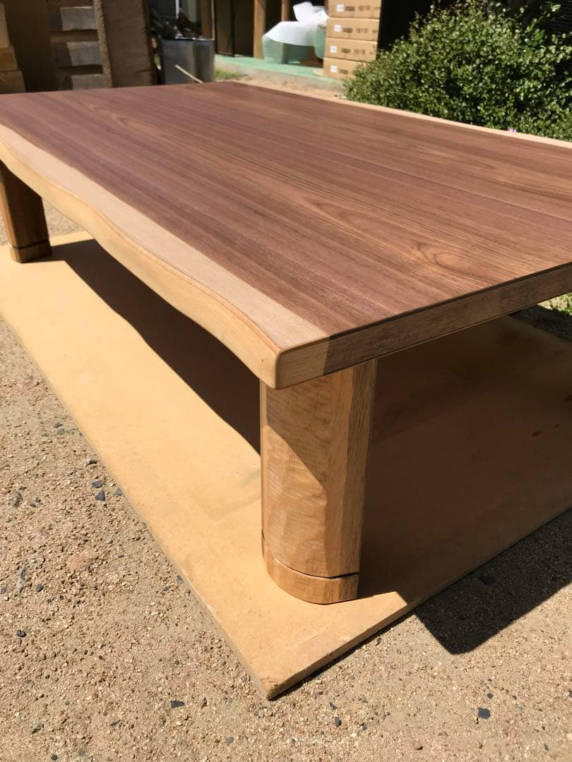 大型こたつテーブルウォールナット150日本製・ヒーター別売り