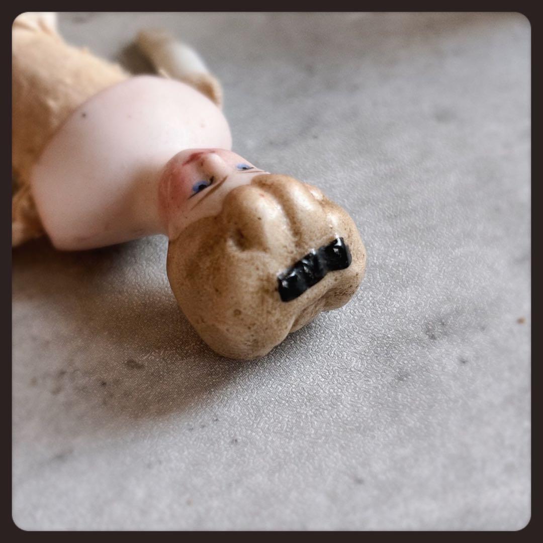 希少アンティーク　 ブラックリボンのパリアンドール ビスクドール