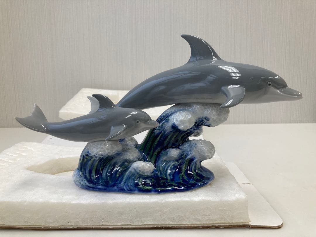 極美品‼️ LLADRO リヤドロ イルカの親子