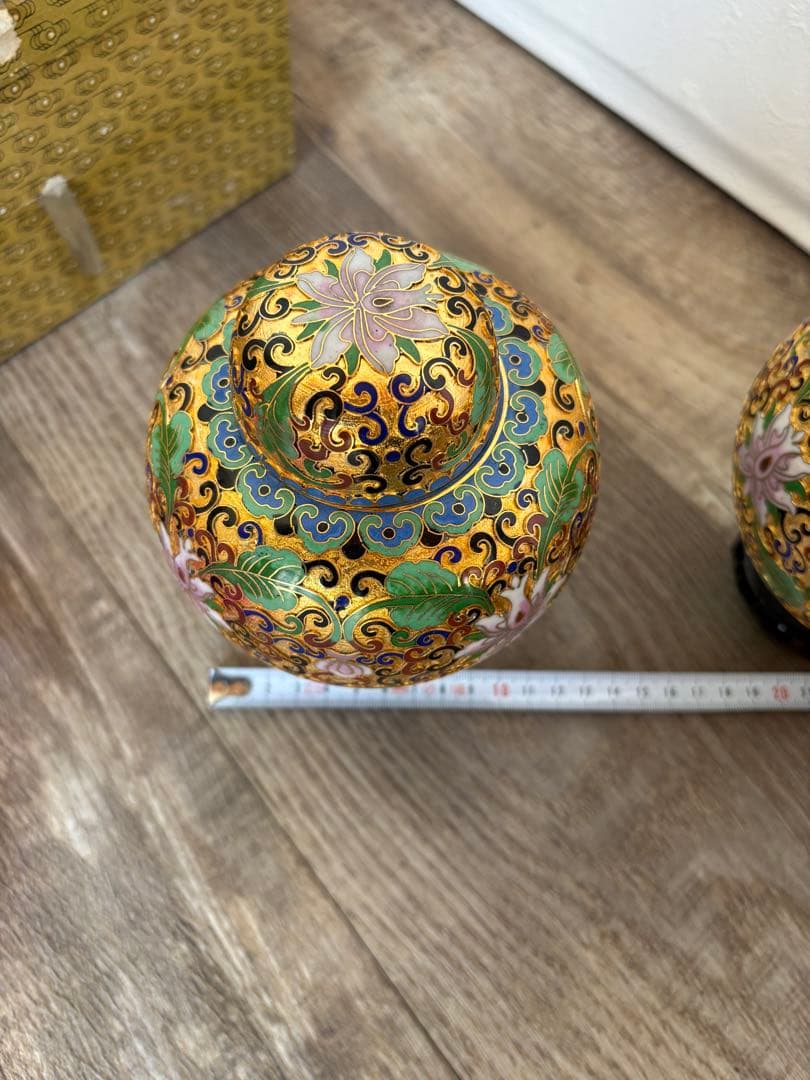 中国　七宝焼　壺　つぼ　骨董