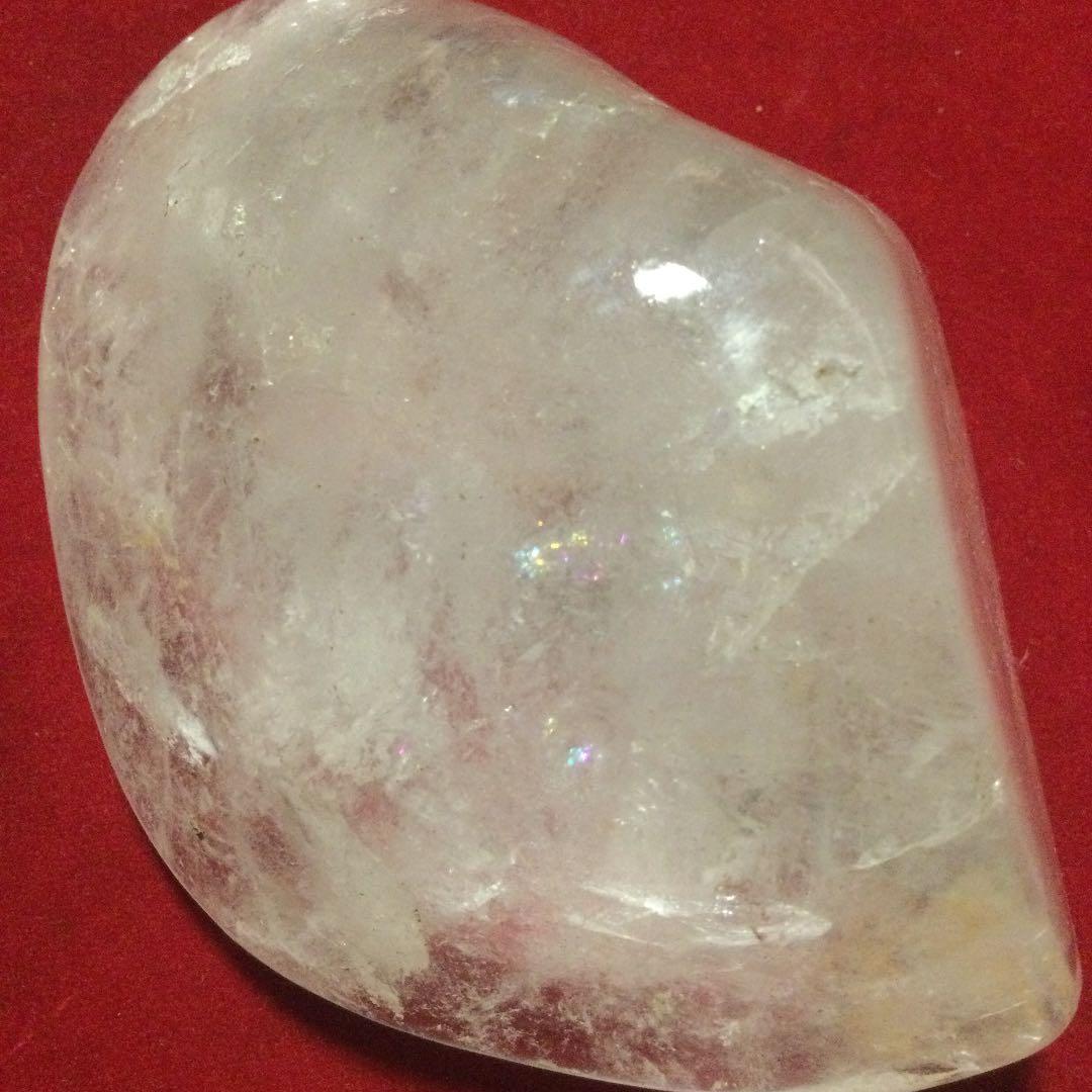 虹入り水晶　デンドリチッククォーツ　ヒマラヤ水晶　置物 580g 手のひらサイズ