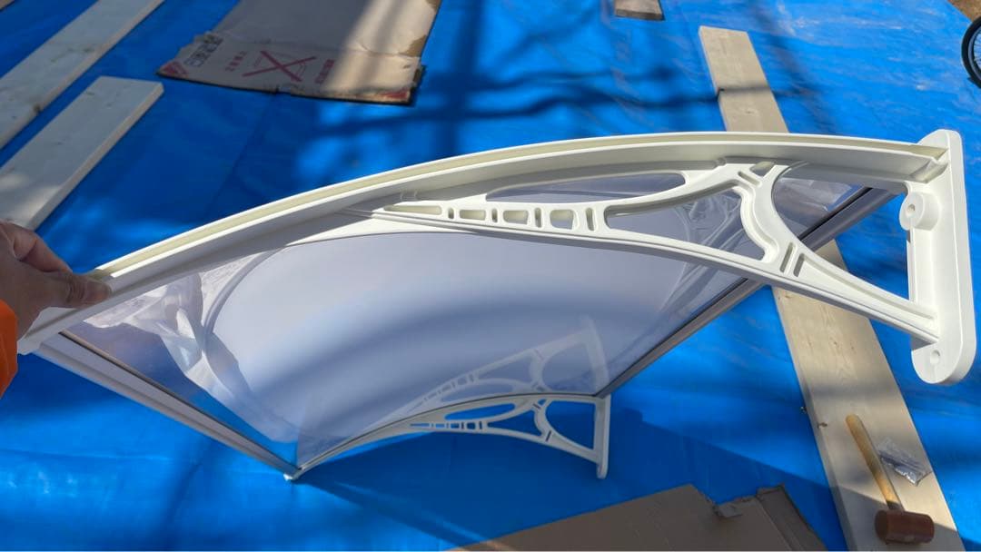 2セット　ひさし　玄関 勝手口 自転車置き場 屋根 ボード 70x120cm