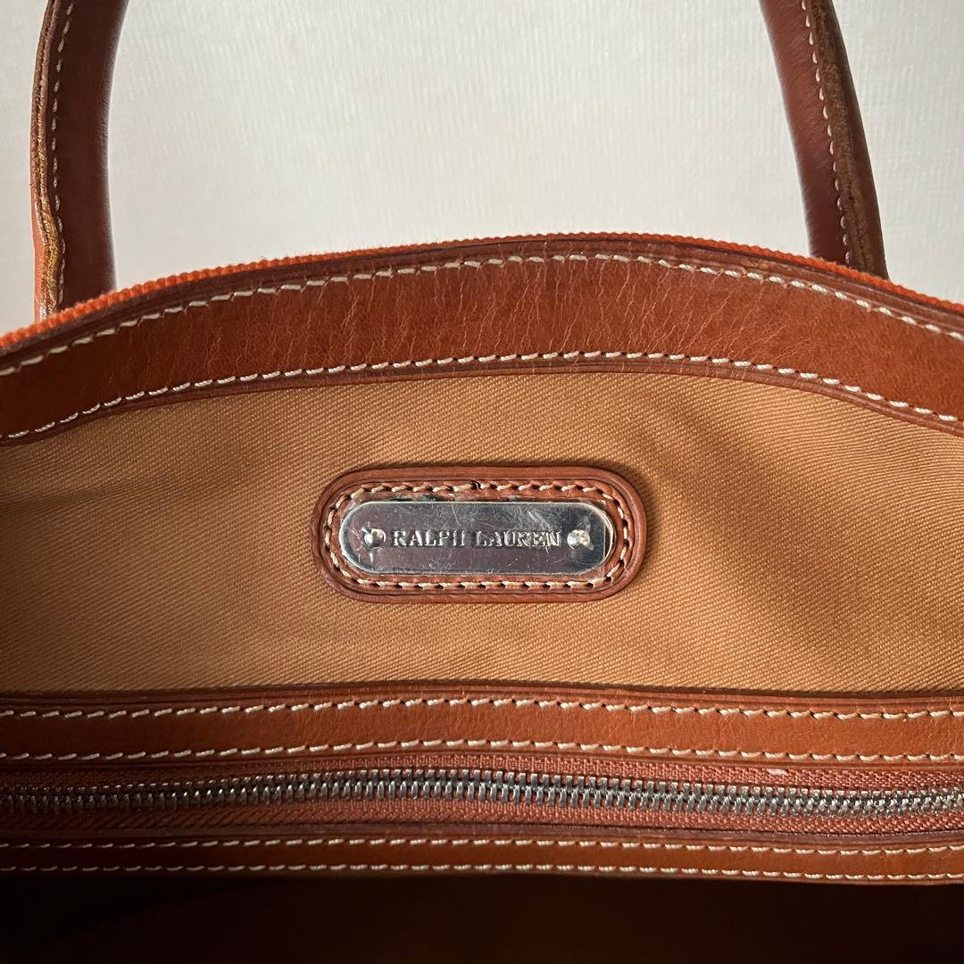 【未使用級！】RALPH LAUREN ラルフローレン キャンバス ハンドバッグ