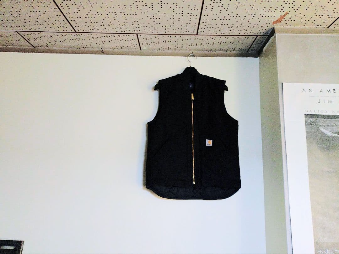 ❒Carhartt【ブラック 】ダックベスト USED美品✨ワンウォッシュ