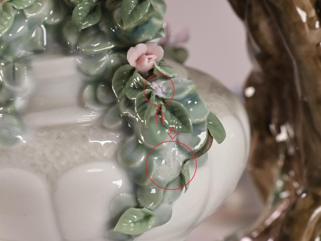 BK202 LLADRO　限定　387/2000体　テラスでお茶を　台座　保証書