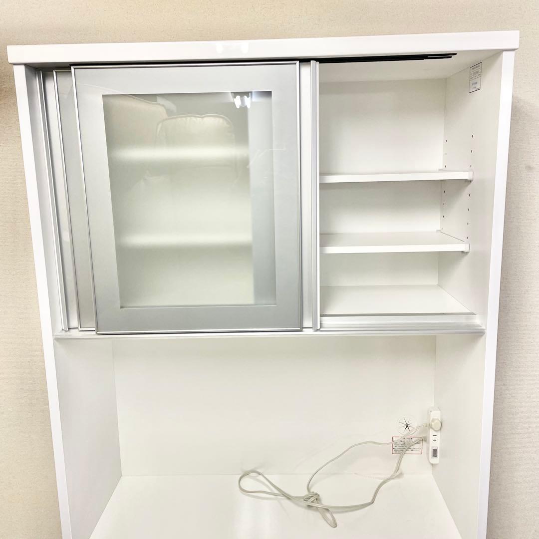 【直接引取り限定】キッチンボード (レジューム 90AG-S WH/90QH-R