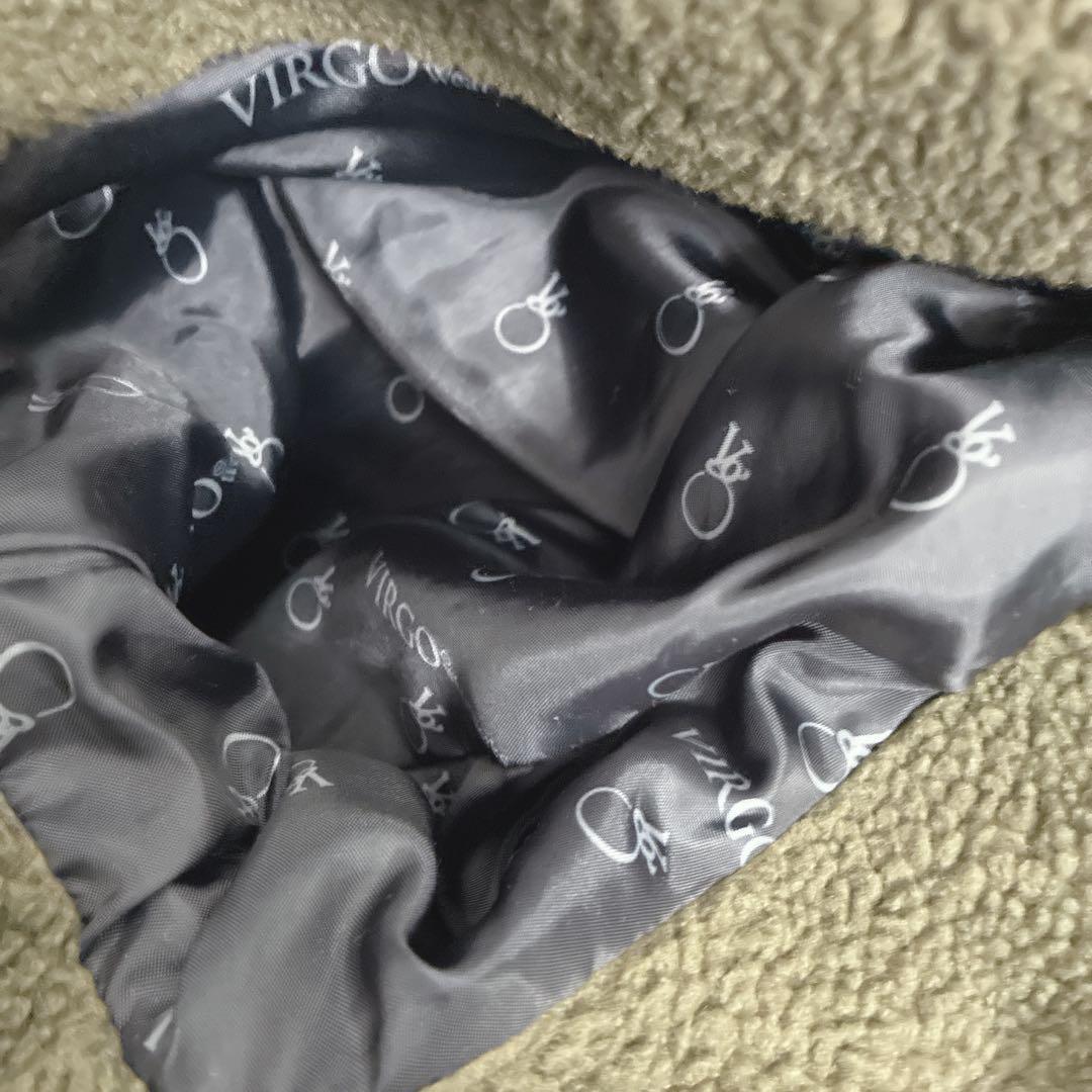 VIRGO モッズコート 変形デザイン ファー カウレザー 切替 カーキ 3